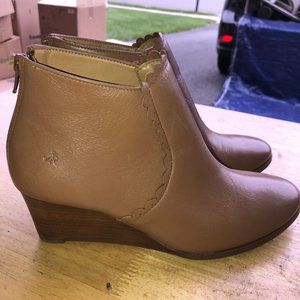 Nude Heeled Wedge Booties - Jack Rogers